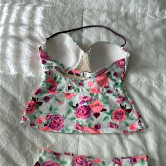 Betsy Johnson Prisoner of Love High Waste Two Piece Underwire Tankini - Picture 4 of 9